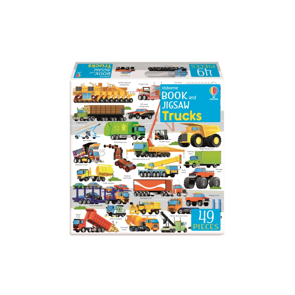 Produktbild för Usborne Book and Jigsaw Trucks (häftad, eng)