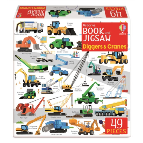 Usborne Publishing Ltd Usborne Book and Jigsaw Diggers and Cranes (häftad, eng)