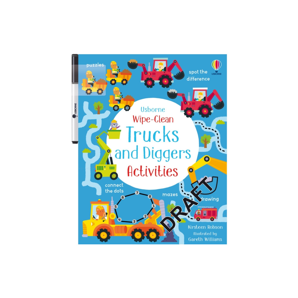 Produktbild för Wipe-Clean Trucks and Diggers Activities (häftad, eng)