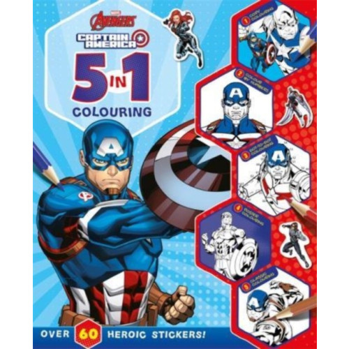 Bonnier Books Ltd Marvel Avengers Captain America: 5 in 1 Colouring (häftad, eng)