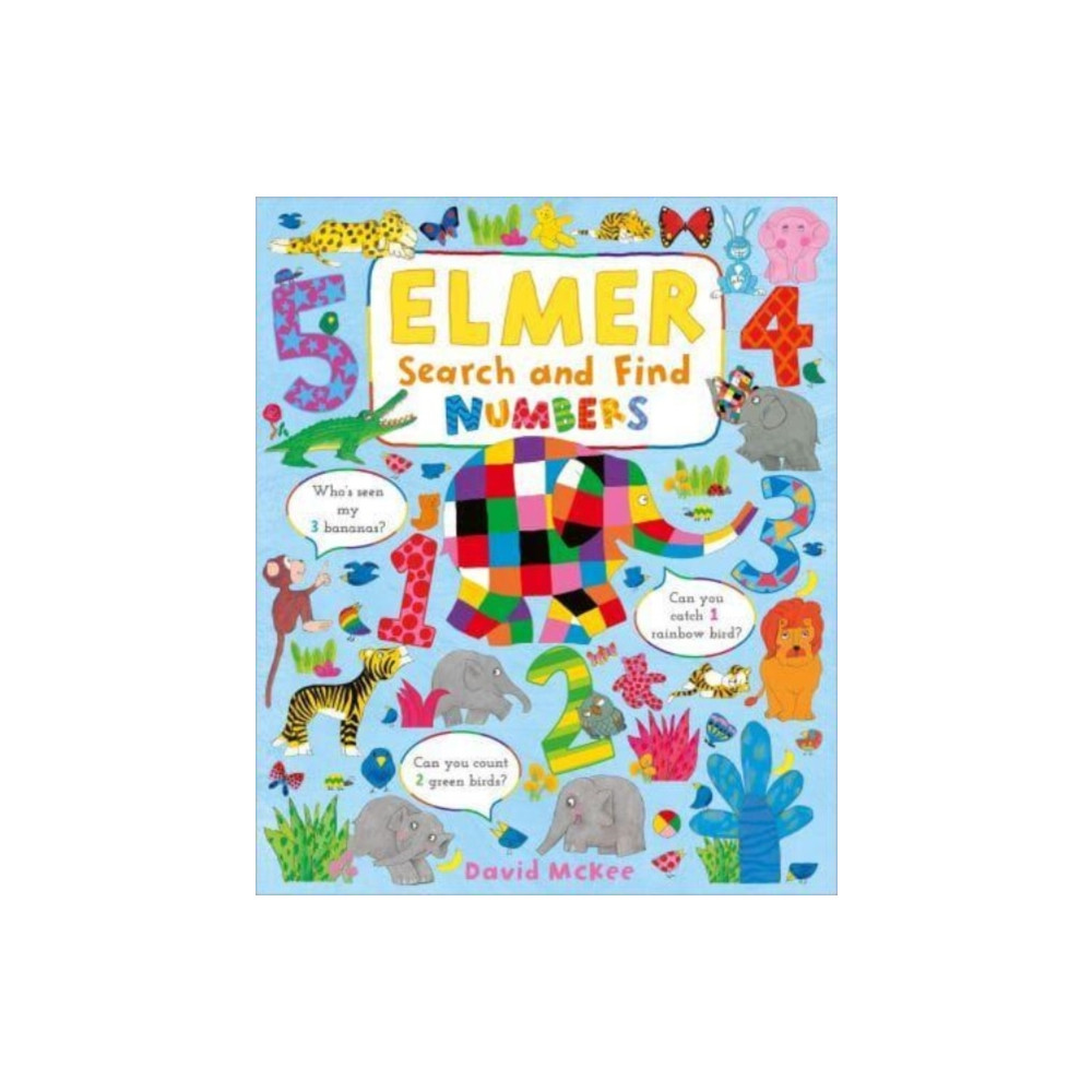 Produktbild för Elmer Search and Find Numbers (bok, board book, eng)