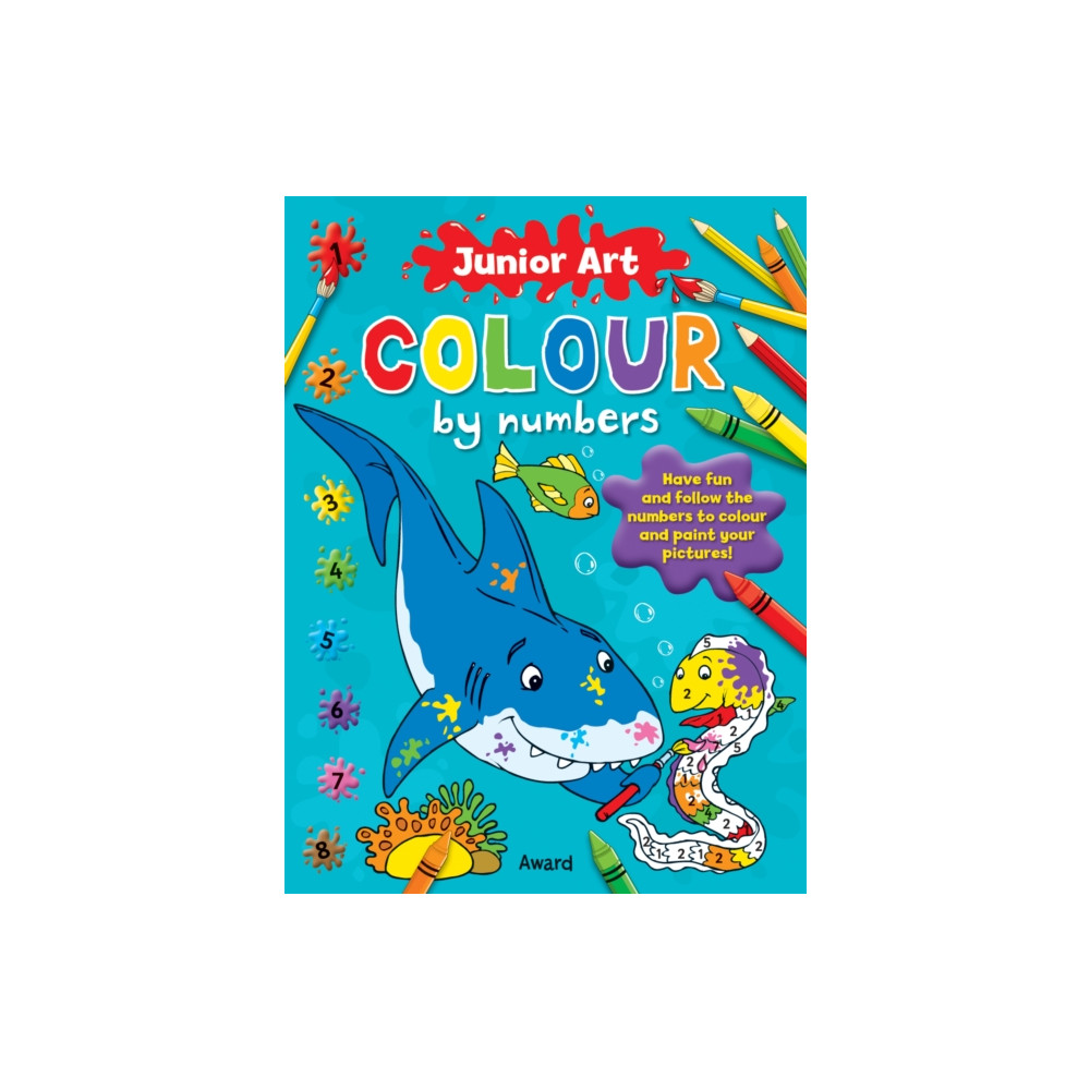 Produktbild för Junior Art Colour By Numbers: Shark (häftad, eng)