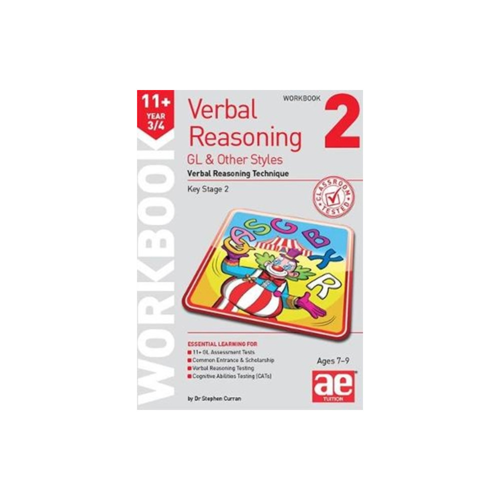 Produktbild för 11+ Verbal Reasoning Year 3/4 GL & Other Styles Workbook 2 (häftad, eng)