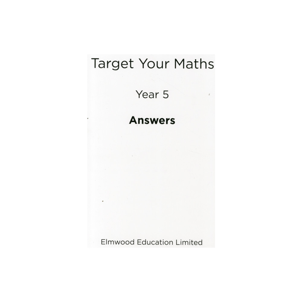 Produktbild för Target Your Maths Year 5 Answer Book (häftad, eng)