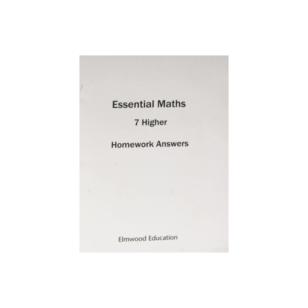Produktbild för ESSENTIAL MATHS 7 HIGHER HOMEWORK ANSWER BOOK (häftad, eng)
