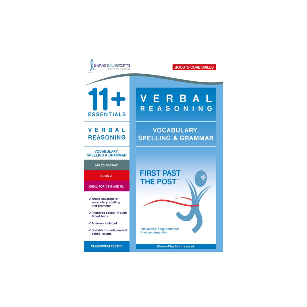 Produktbild för 11+ Essentials Verbal Reasoning: Vocabulary, Spelling & Grammar Book 2 (häftad, eng)
