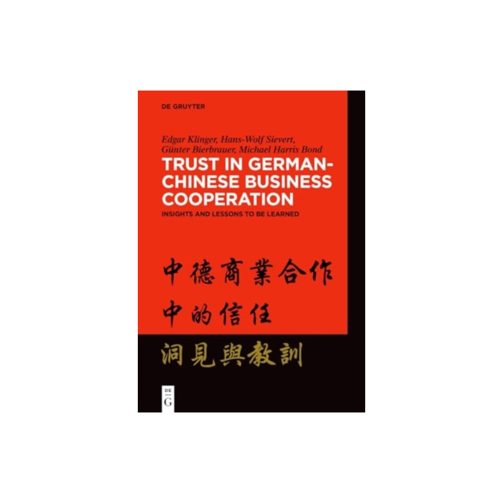 Produktbild för Trust in German-Chinese Business Cooperation (häftad, eng)