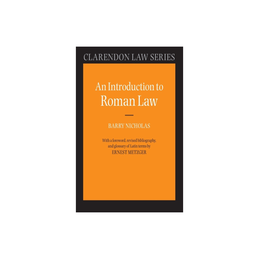 Produktbild för An Introduction to Roman Law (häftad, eng)