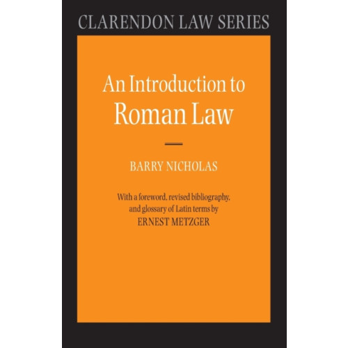 Oxford University Press An Introduction to Roman Law (häftad, eng)