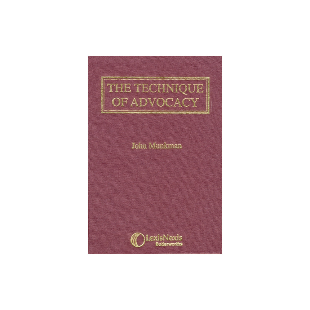 Produktbild för Munkman: The Technique of Advocacy (inbunden, eng)