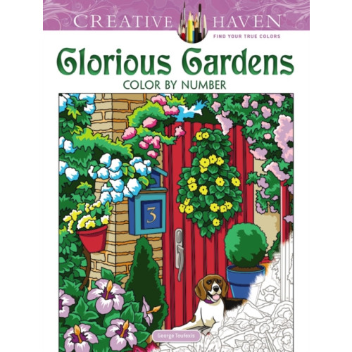 Dover publications inc. Creative Haven Glorious Gardens Color by Number Coloring Book (häftad)