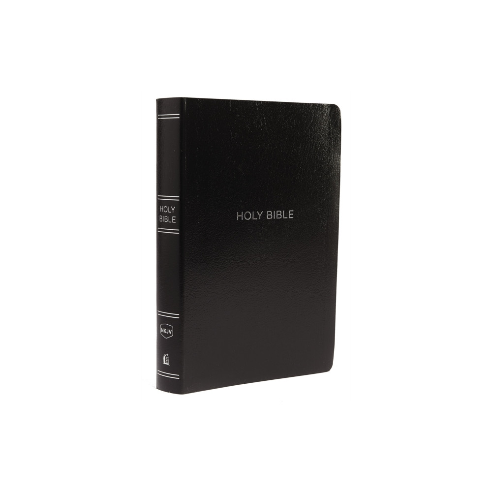 Produktbild för NKJV Holy Bible, Giant Print Center-Column Reference Bible, Black Leather-look, Thumb Indexed, 72,000+ Cross References, Red Letter, Comfort Print: New King James Version (häftad, eng)