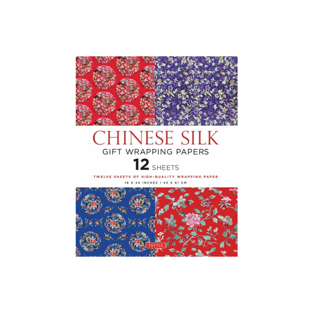 Produktbild för Chinese Silk Gift Wrapping Papers - 12 Sheets (häftad, eng)