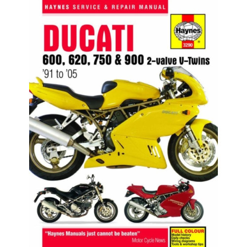 Haynes Publishing Group Ducati 600, 620, 750 & 900 2-valve V-Twins (91 - 05) Haynes Repair Manual (häftad, eng)