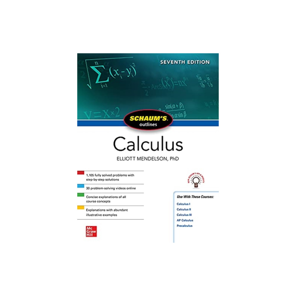 Produktbild för Schaum's Outline of Calculus, Seventh Edition (häftad, eng)