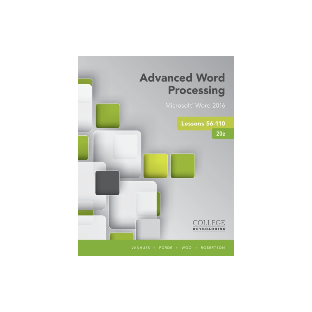 Produktbild för Advanced Word Processing Lessons 56-110 (bok, spiral, eng)