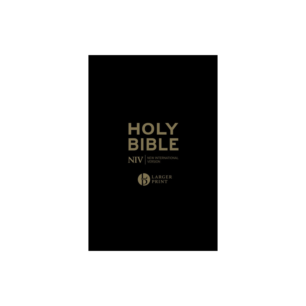 Produktbild för NIV Larger Print Personal Black Leather Bible (häftad, eng)
