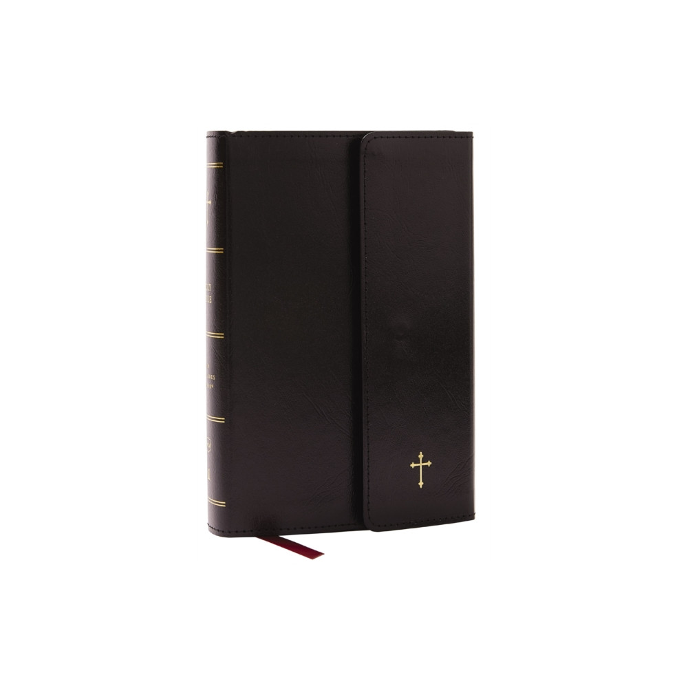 Produktbild för NKJV Compact Paragraph-Style Bible w/ 43,000 Cross References, Black Leatherflex w/ Magnetic Flap, Red Letter, Comfort Print: Holy Bible, New King James Version (häftad, eng)