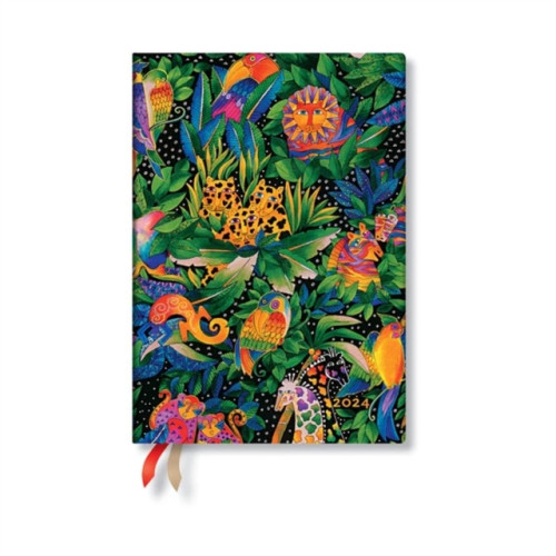 paperblanks Jungle Song (Whimsical Creations) Midi 12-month Dayplanner 2024 (inbunden, eng)