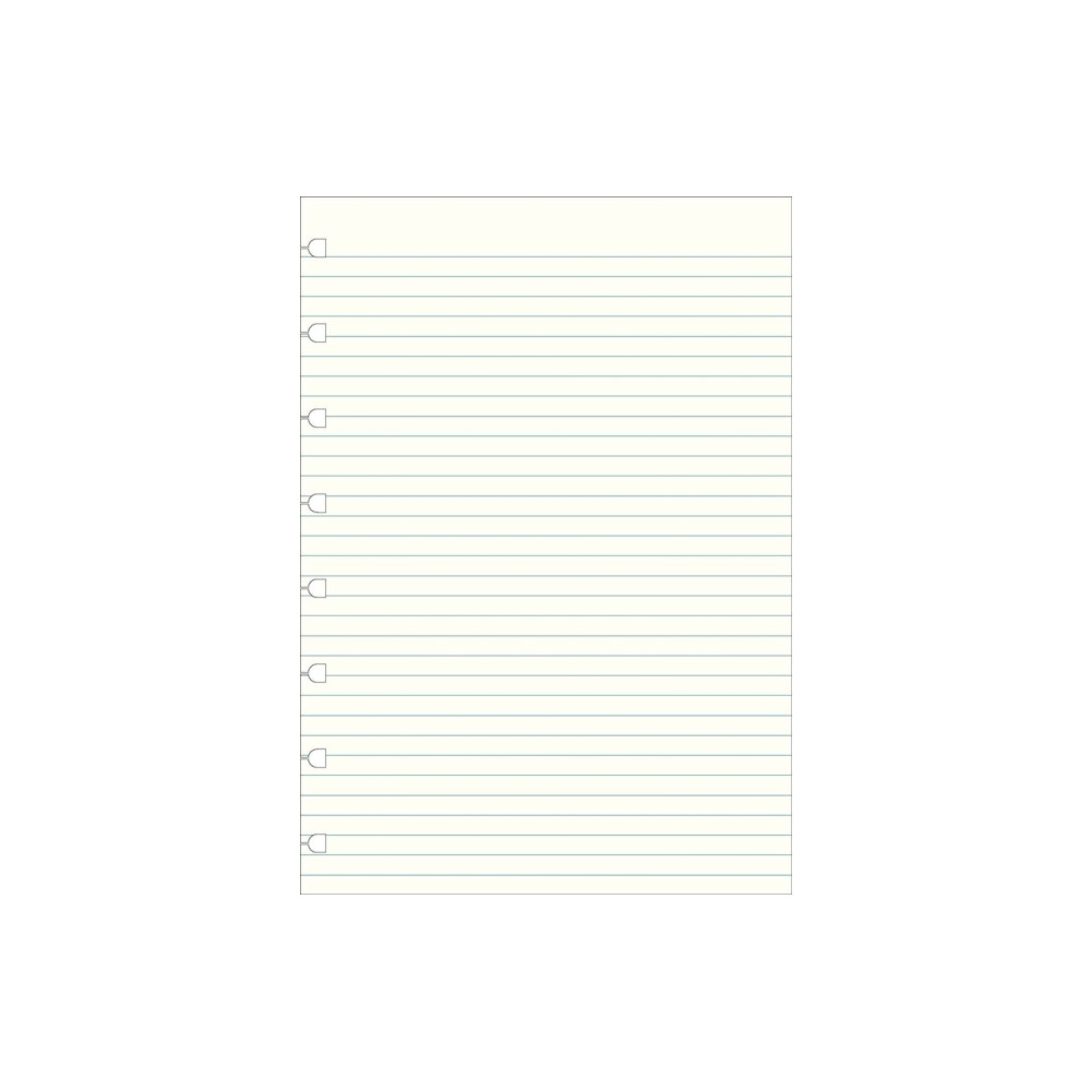 Produktbild för Filofax A5 Notebook refill - ruled paper white