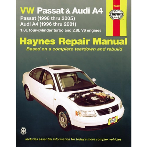 Haynes Publishing Volkswagen VW Passat (1998-2005) & Audi A4 1.8L turbo & 2.8L V6 (1996-2001) Haynes Repair Manual (USA) (häftad, eng)