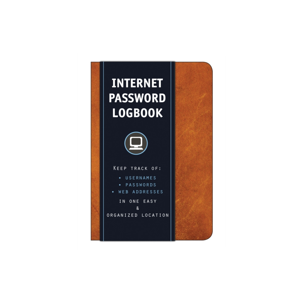 Produktbild för Internet Password Logbook (Cognac Leatherette) (inbunden, eng)