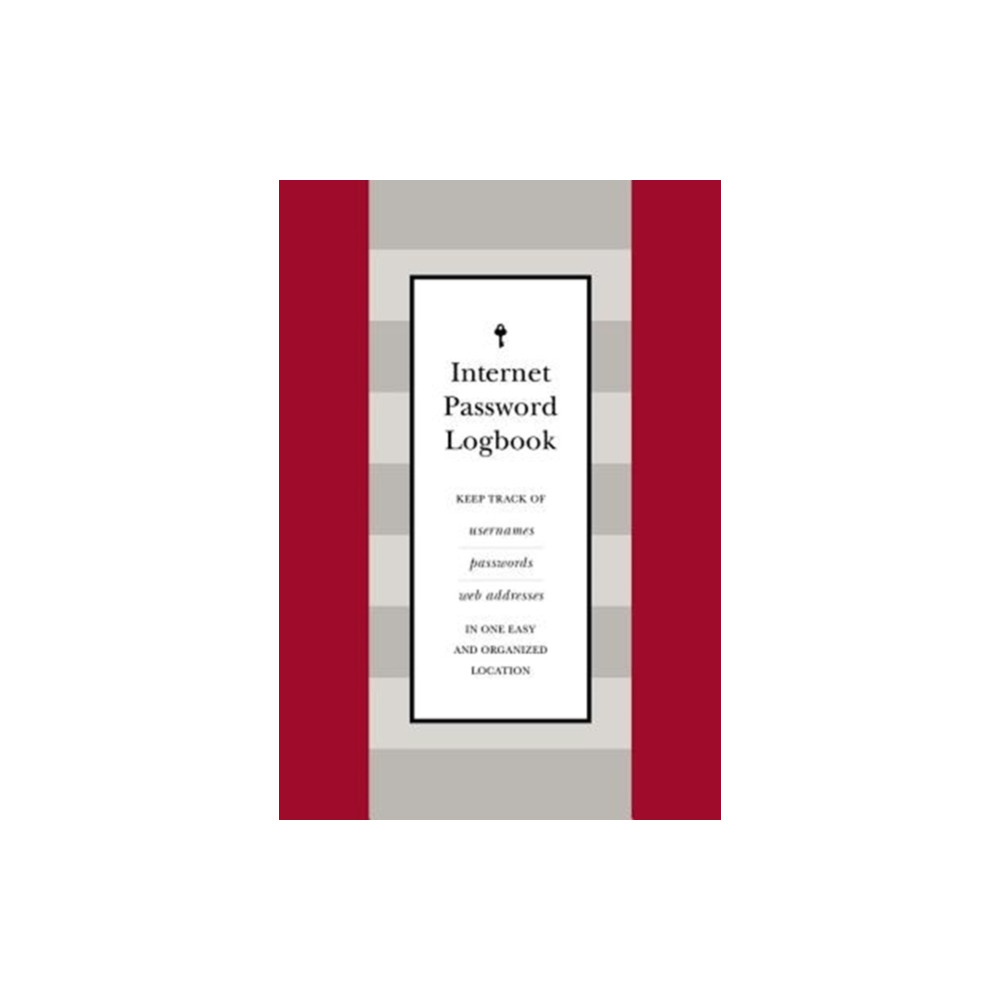 Produktbild för Internet Password Logbook (Red Leatherette) (inbunden, eng)