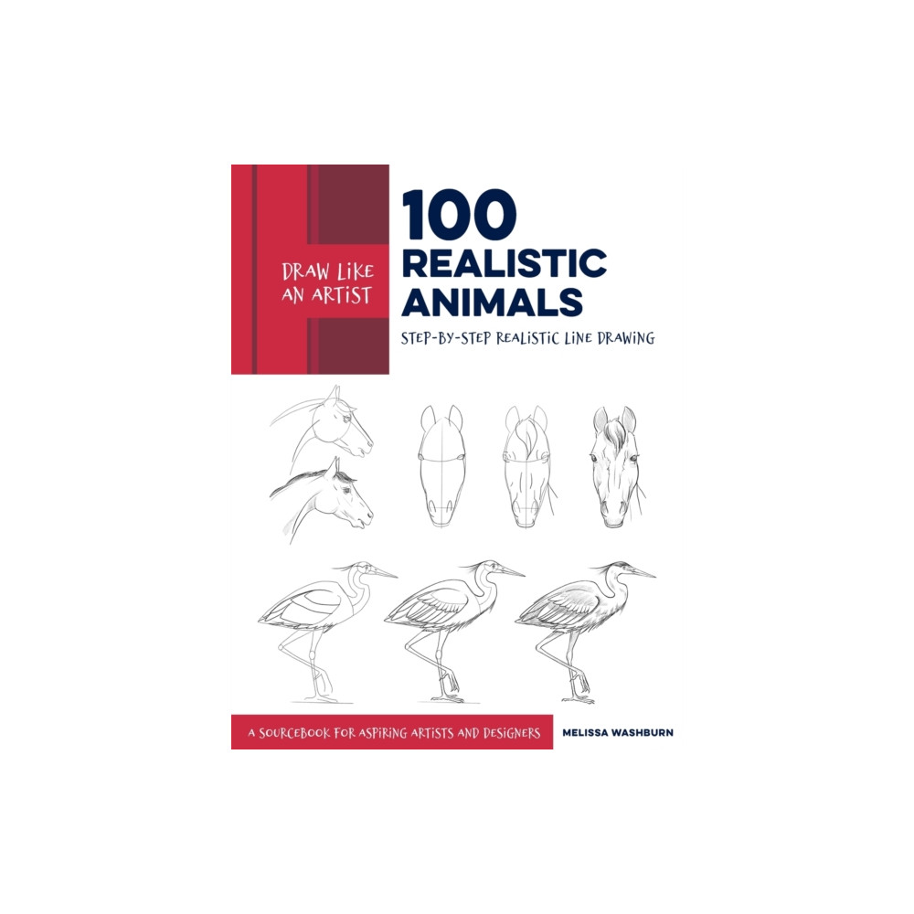 Produktbild för Draw Like an Artist: 100 Realistic Animals (häftad, eng)