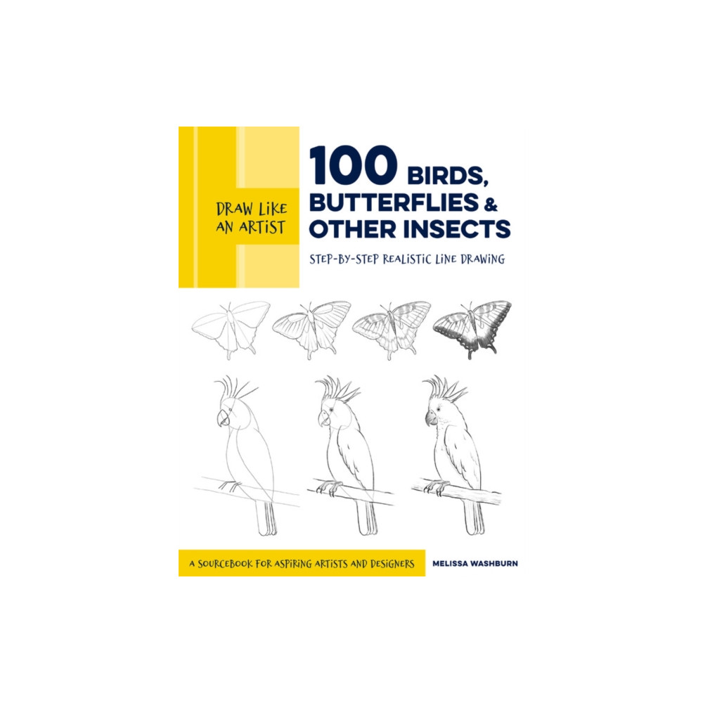 Produktbild för Draw Like an Artist: 100 Birds, Butterflies, and Other Insects (häftad, eng)