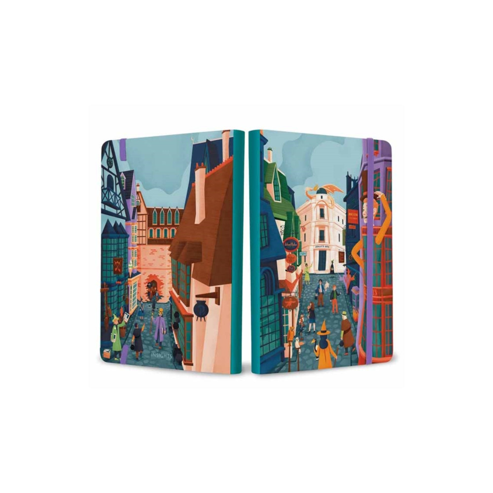 Produktbild för Harry Potter: Exploring Diagon Alley Softcover Notebook (häftad, eng)