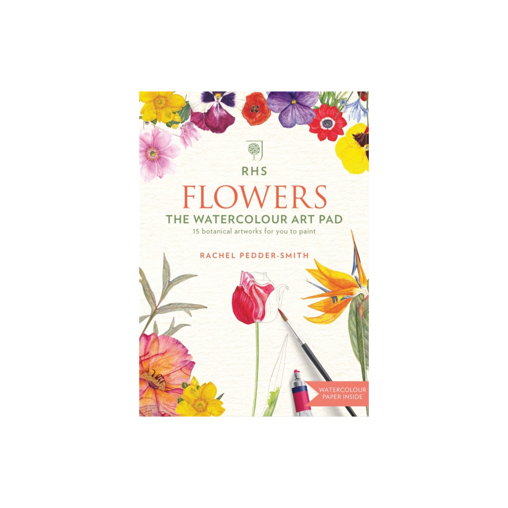 Produktbild för RHS Flowers The Watercolour Art Pad (häftad, eng)