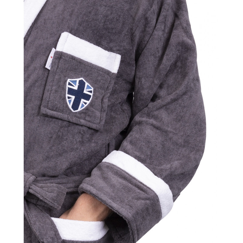 Produktbild för Velour Robe Grey L/XL