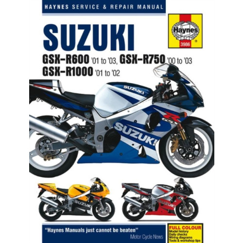 Haynes Publishing Group Suzuki GSX-R600 (01 - 03), GSX-R750 (00 - 03), GSX-R1000 (01 - 02) Haynes Repair Manual (häftad, eng)