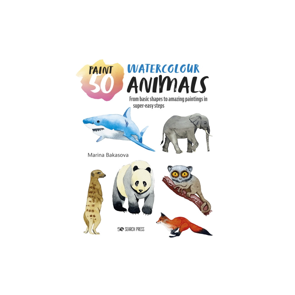 Produktbild för Paint 50: Watercolour Animals (häftad, eng)