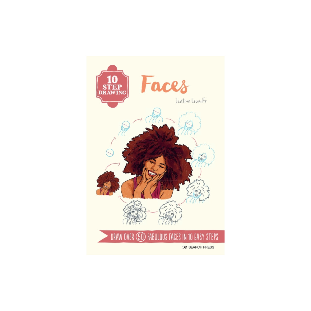 Produktbild för 10 Step Drawing: Faces (häftad, eng)