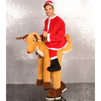 Miniatyr av produktbild för Ride on costume Santa/Reindeer