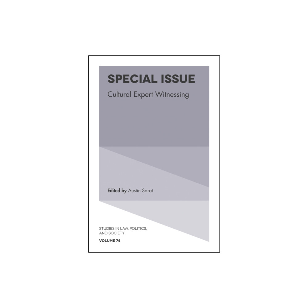 Produktbild för Special Issue (inbunden, eng)
