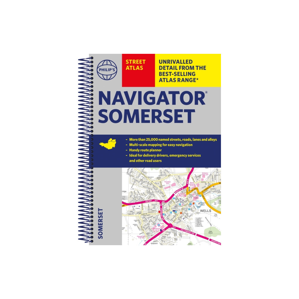 Produktbild för Philip's Navigator Street Atlas Somerset (bok, spiral, eng)