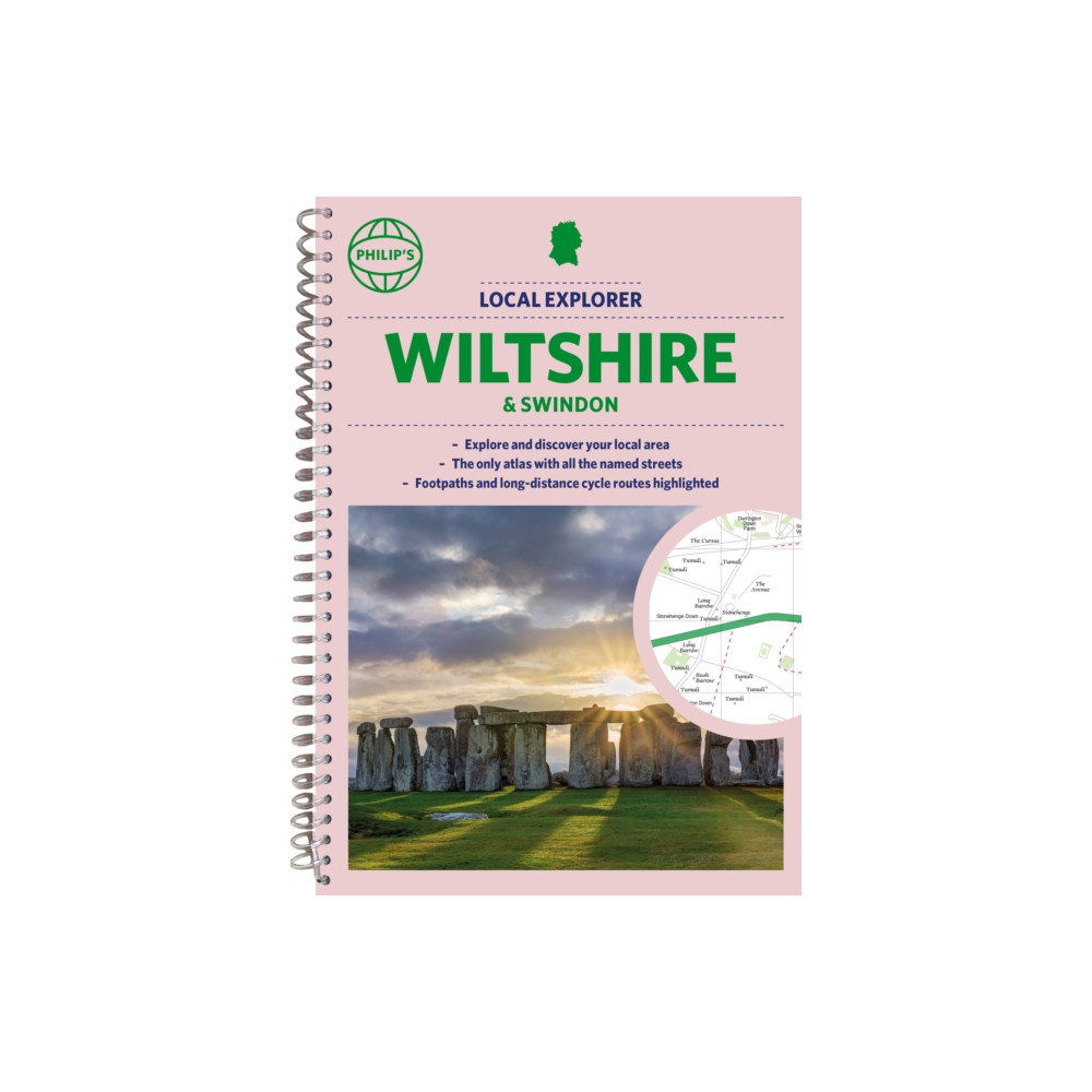 Produktbild för Philip's Local Explorer Street Atlas Wiltshire and Swindon (bok, spiral, eng)