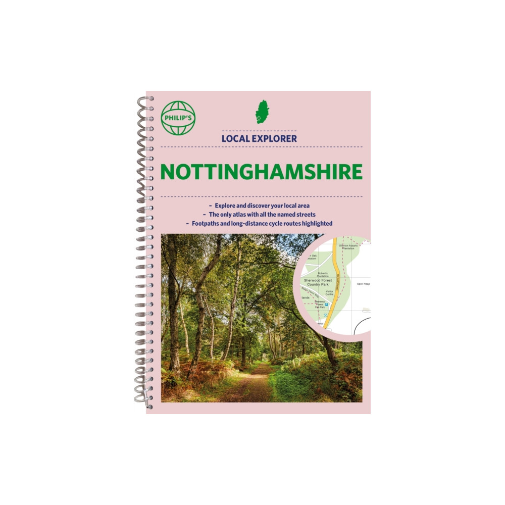 Produktbild för Philip's Local Explorer Street Atlas Nottinghamshire (bok, spiral, eng)