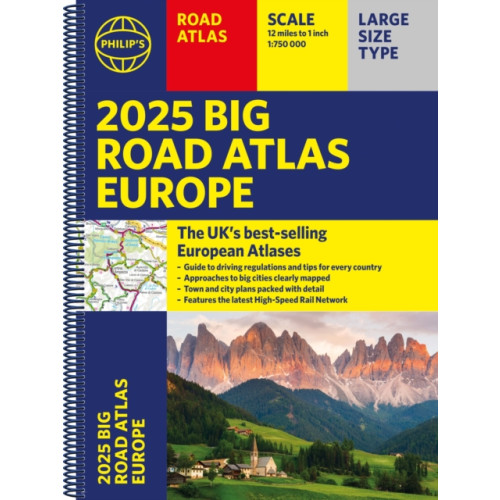 Octopus publishing group 2025 Philip's Big Road Atlas of Europe (bok, spiral, eng)