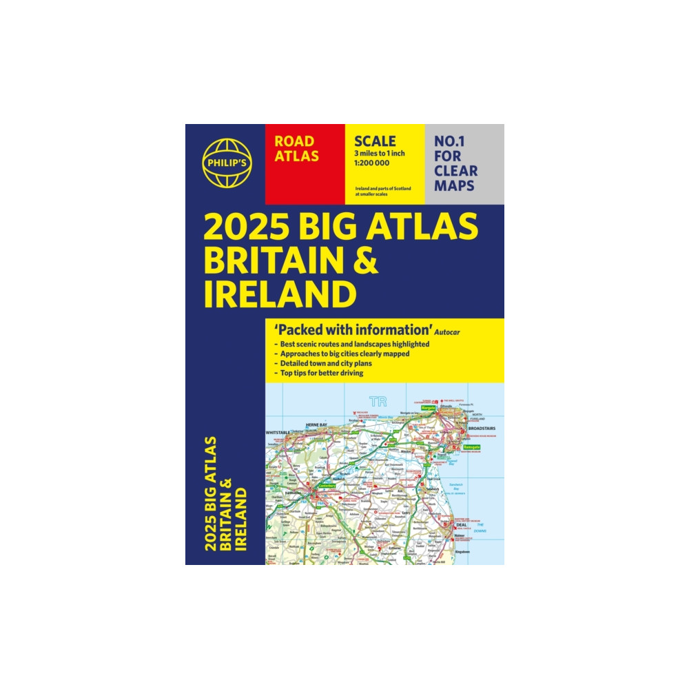 Produktbild för 2025 Philip's Big Road Atlas of Britain & Ireland (häftad, eng)