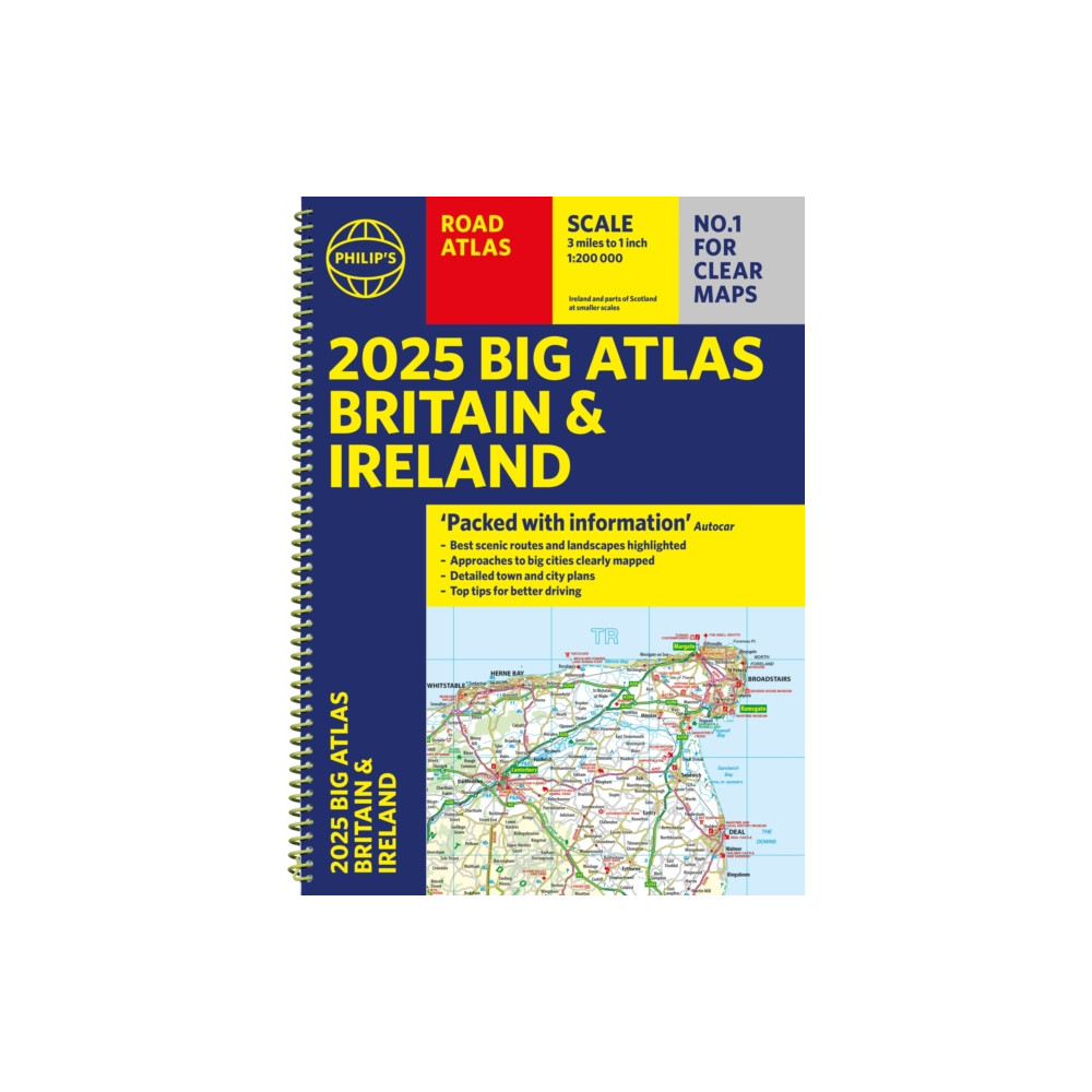 Produktbild för 2025 Philip's Big Road Atlas of Britain & Ireland (bok, spiral, eng)