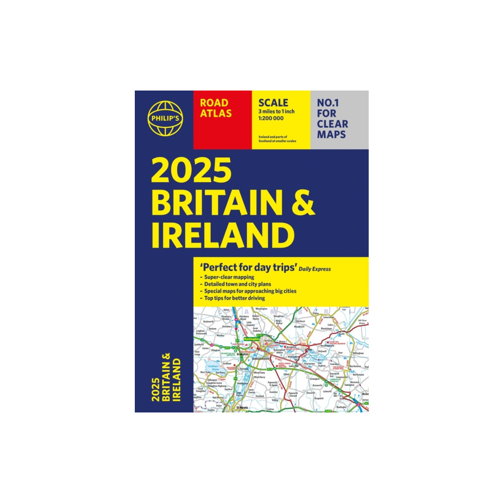 Produktbild för 2025 Philip's Road Atlas Britain and Ireland (häftad, eng)