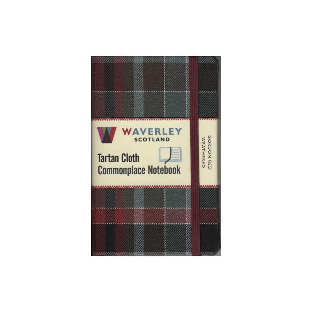 Produktbild för Waverley (M): Gordon Red Weathered Tartan Cloth Commonplace Notebook (inbunden, eng)