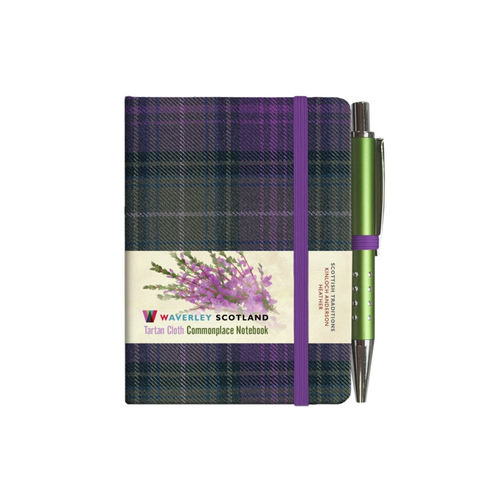 Produktbild för Waverley S.T. (S): Heather Mini with Pen Pocket Genuine Tartan Cloth Commonplace Notebook (inbunden, eng)