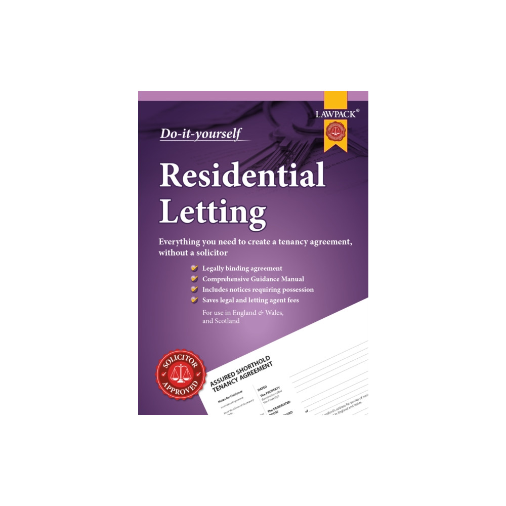 Produktbild för Lawpack Residential Letting DIY Kit (häftad, eng)