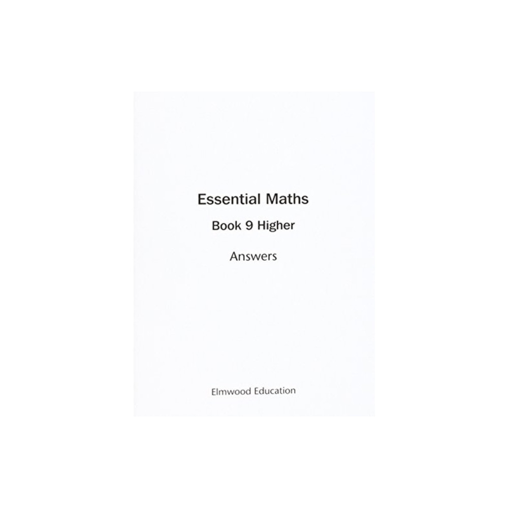 Produktbild för Essential Maths 9 Higher Answers (häftad, eng)