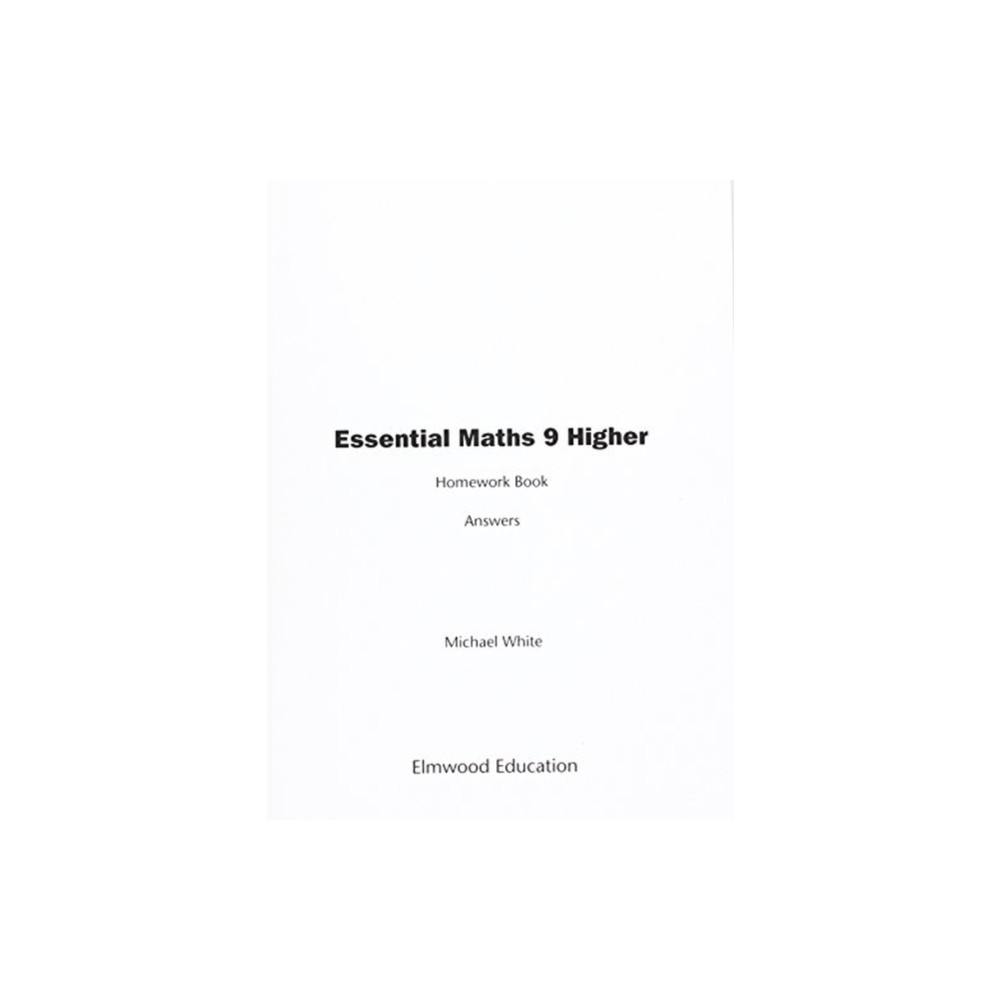 Produktbild för Essential Maths 9 Higher Homework Book Answers (häftad, eng)