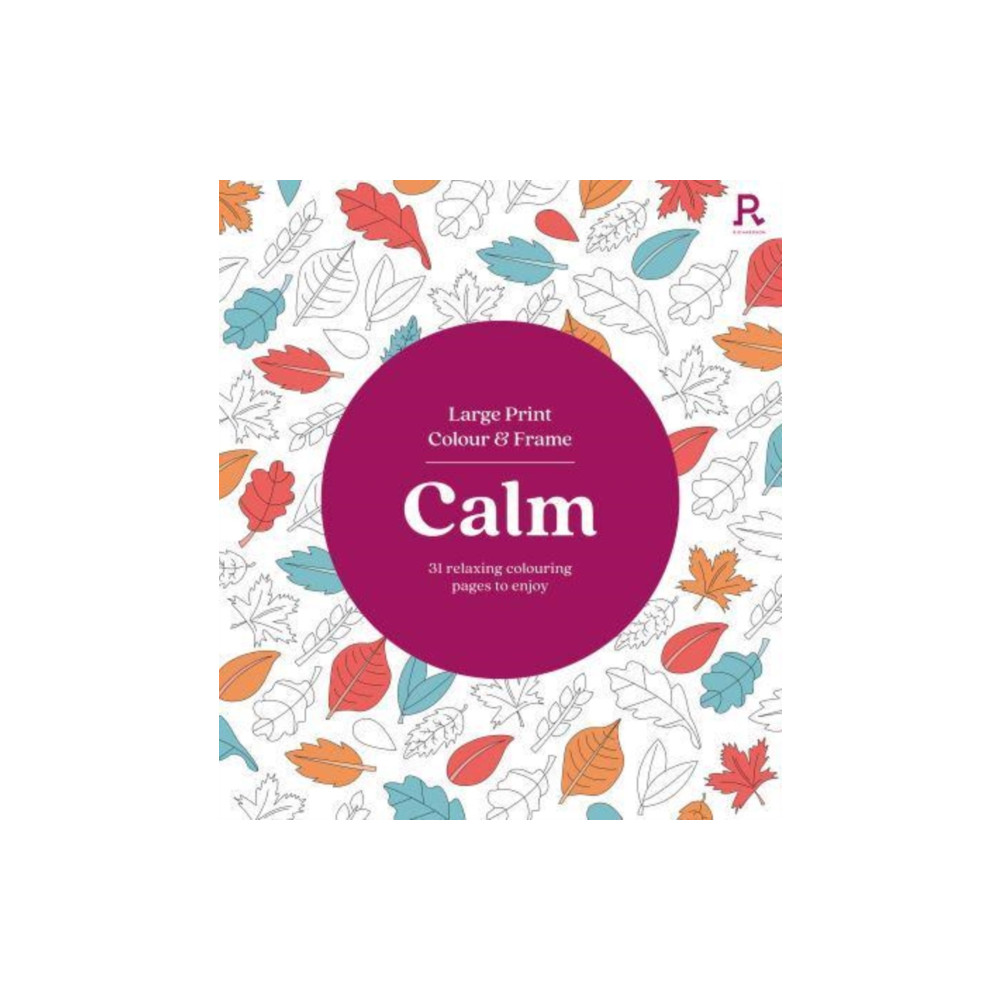 Produktbild för Large Print Colour & Frame - Calm (häftad, eng)